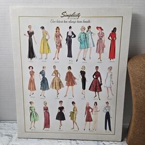 Simplicity Vintage Patterns Canvas Artwork Our Future Has Always Been Female